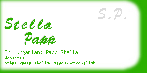 stella papp business card